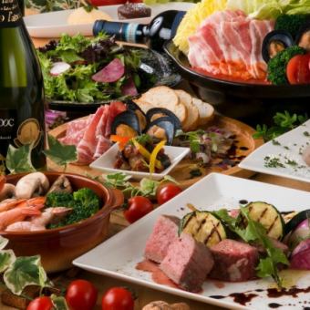 ☆大人気☆サーロインステーキに希少部位BBQ付プレミアムミートコース★3時間飲放題⇒3980円込み