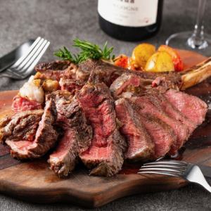 炭火の牛ステーキ