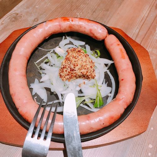 上州豚の丸いソーセージ