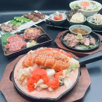 宴会おすすめ◎【めんたいホルモン焼き＆上州豚やきとんコース】全7品2H飲み放題付6600円(税込)