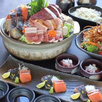 山海寄せ鍋コース【90分飲み放題付き】5500円（税込）