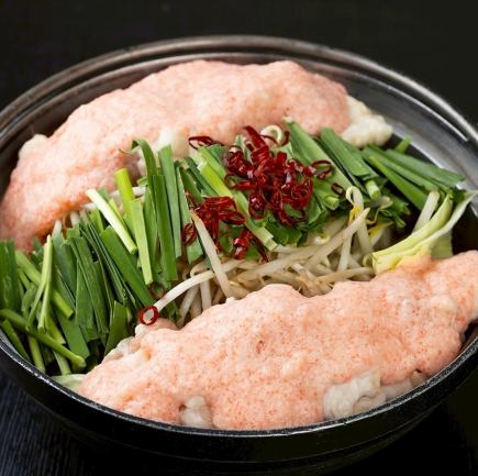 “明太子火锅套餐（高级），含无限量关东煮和无限量饮料”，共7道菜，4000日元