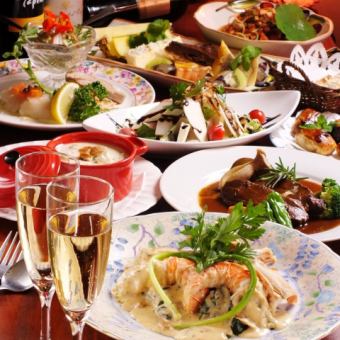 [Bistro course♪ Vegetables, meat, and fish... 12 dishes for 4,180 yen (tax included)] Plus 2,200 yen (tax included) for 2 hours of all-you-can-drink♪