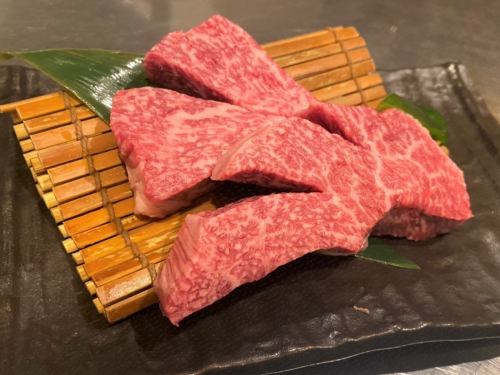 A piece of rare red meat “fillet kalbi”