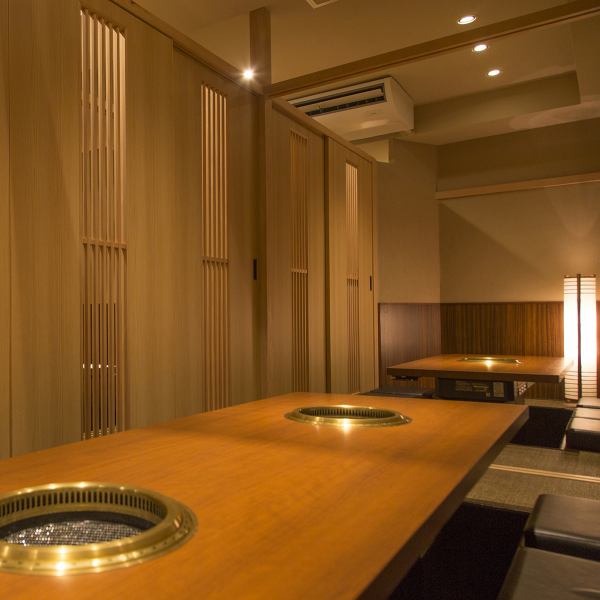 OK for up to 35 people! For welcome and farewell parties! Digging Tatatsu tatami room is ideal for large banquets of yakiniku and hot pots ★ Smokeless roasters don't bother you with smells!