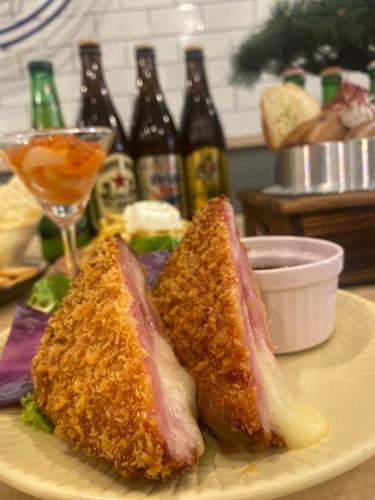 homemade ham cutlet cheese