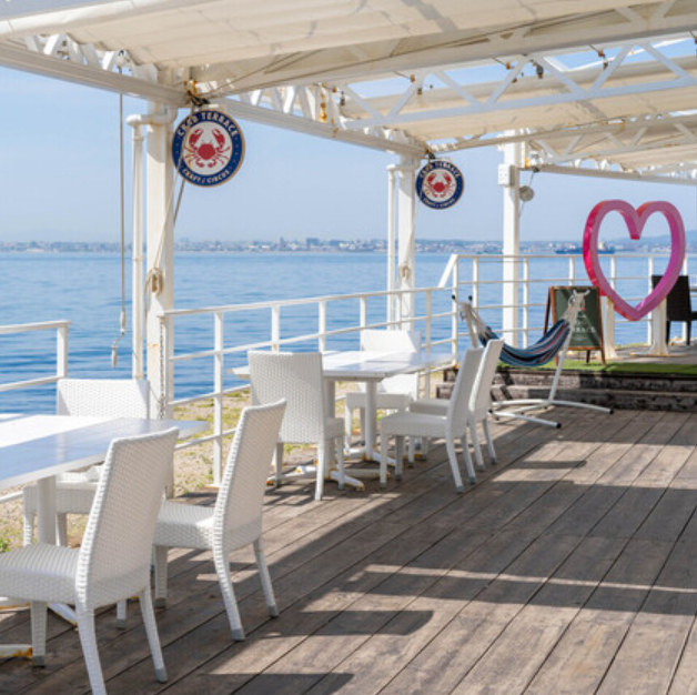 Recommended for dates ★ There are terrace seats with a view of the sea ♪ You can date your dog
