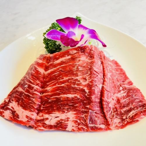 Thick-sliced top skirt steak