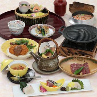 【春季特别餐】铁板烧 黑毛和牛“堇” ◇6品 共4,500日元（含税）