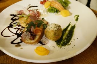 【在包廂享用道地義大利料理】包廂預約6道菜120分鐘套餐,附自家烘焙咖啡