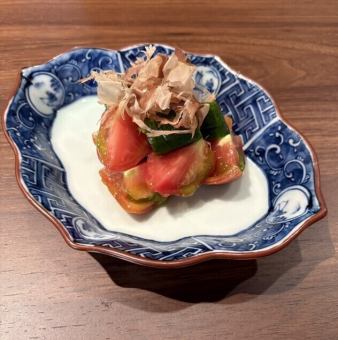 フルーツトマト 蛇腹胡瓜 三杯酢