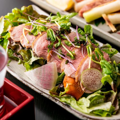 Grilled duck salad