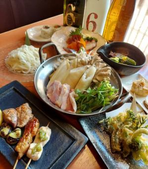 県外の方おすすめ。秋田の地酒飲み放題付 秋田郷土料理コース