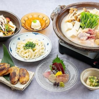 [2 hours all-you-can-drink included] Perfect for a lively party around a hotpot! Chicken hotpot course 3,980 yen (tax included)