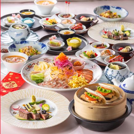 Spring Course Shunyo [SHUNNYOU] A course featuring a wide selection of carefully selected dishes, including Shahoden's specialty soup and beef steak.