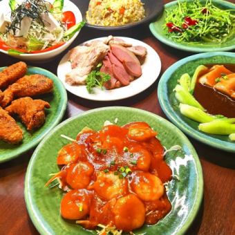 B2H [2H all-you-can-drink◆Course where you can enjoy everything from land, sea, and air including braised braised pork, chilli shrimp, and chicken wings for 4,900 yen (tax included), 8 dishes in total]