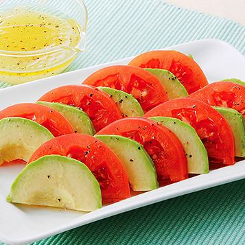 Avocado tomato slice