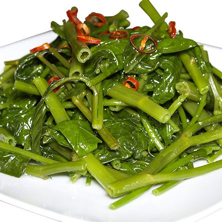 Stir-fried water spinach (seasonal)