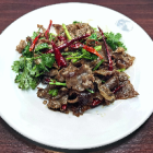 Stir-fried lamb with cumin