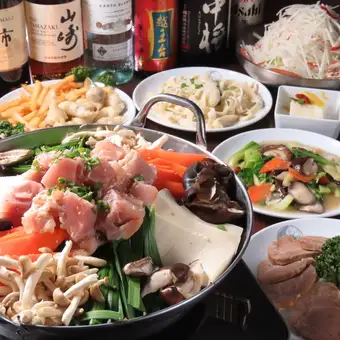 Tuesday 4 [Perfect for company parties! Hot pot course with plenty of mushrooms and local chicken, 2-hour all-you-can-drink, 4,980 yen (tax included), 7 dishes total]