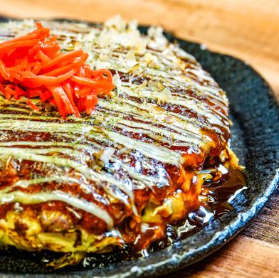 軽い食感のお好み焼き