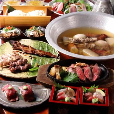 Must try when you come to Himeji! [Banshu Umaimon Course] 6,600 yen, 2 hours all-you-can-drink included, 30 minutes extended from Monday to Thursday♪