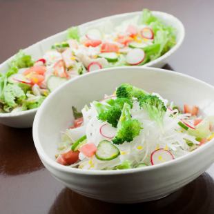 Organic vegetable Caesar salad