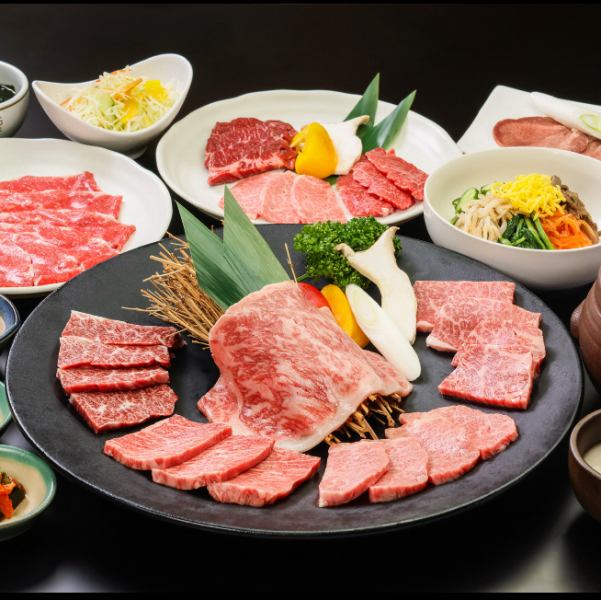 和牛をメインとした盛り合わせ。