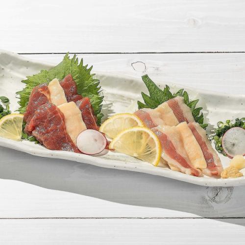 馬肉の三点盛り合わせ