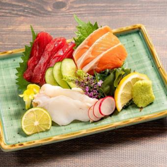 鮮魚の三点盛り合わせ