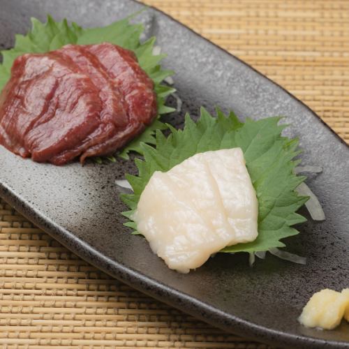 馬肉の二点盛り合わせ
