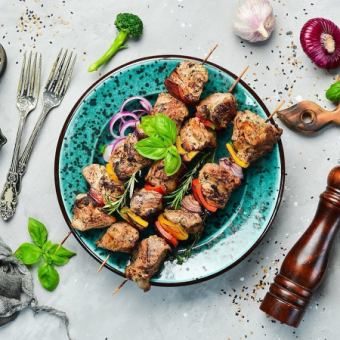 【2시간제】3종의 탄화 BBQ 첨부 전 9품 능숙 코스【3980엔→2980엔】+1000엔으로 2시간 음료 무제한