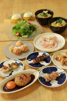 [All-you-can-drink included] Yakitori and Tsukimi Tsukune course 4,000 yen