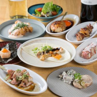 [Banquet/welcome/farewell party] ◇Luxurious original skewer course◇ +1500 yen for all-you-can-drink♪ 11 dishes 3500 yen (tax included)