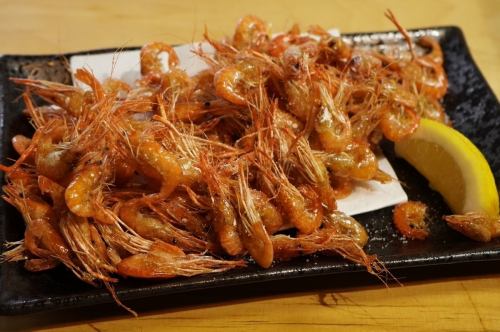 Fried river shrimp