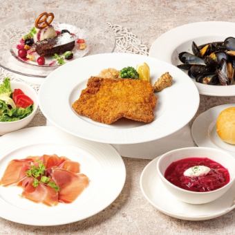 【パスポートの要らない食巡り】プレミアワインと楽しむ世界弾丸ツアー《料理のみ3,608円税込》