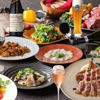 【2時間飲み放題×ミドル】世界の樽生ビール3種&世界のワイン5種など♪格上コース 6000円(税込)