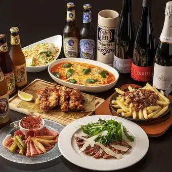 【3小时畅饮年末派对套餐B】仅限12月!包含2种世界各地的精酿啤酒、葡萄酒等。6000日元(含税)