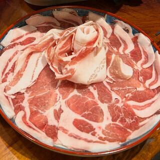 [Standard] Melt-in-your-mouth bonito flakes, Kagoshima-produced Kurobuta pork shabu-shabu course