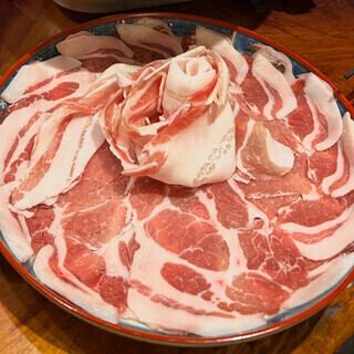 [Premium] Melt-in-your-mouth bonito flakes from Kagoshima Prefecture ~ Black pork shabu-shabu course