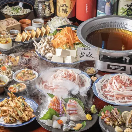 Black pork shabu-shabu hot pot course
