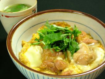 Oyakodon with thick egg (with chicken soup)