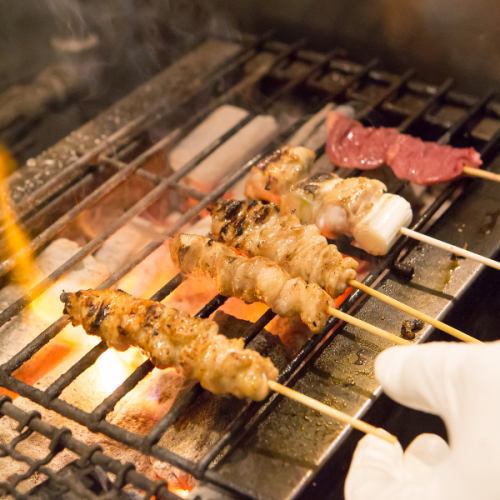 Charcoal-grilled with a delicious aroma♪