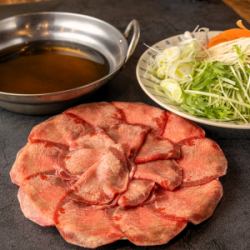 Beef tongue shabu shabu