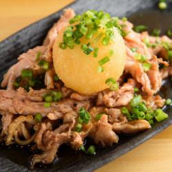 Chicken Neck Meat with Daikon Radish and Ponzu Sauce