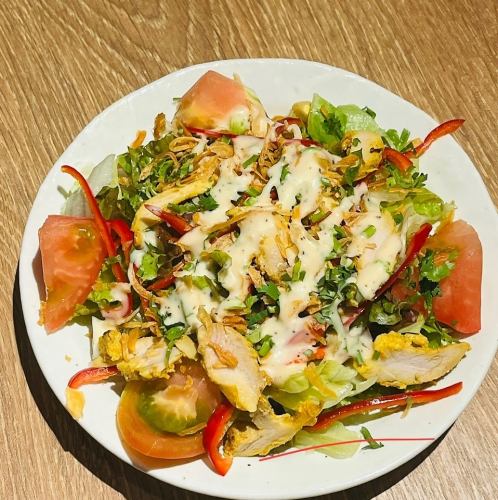 タンドリーチキンのせサラダ