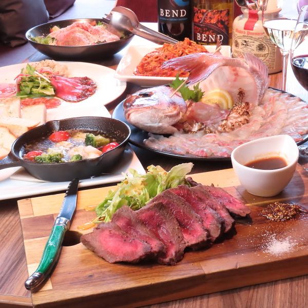 季節限定コース　　お料理のみ3500円　飲み放題90分付き5000円（税込み）