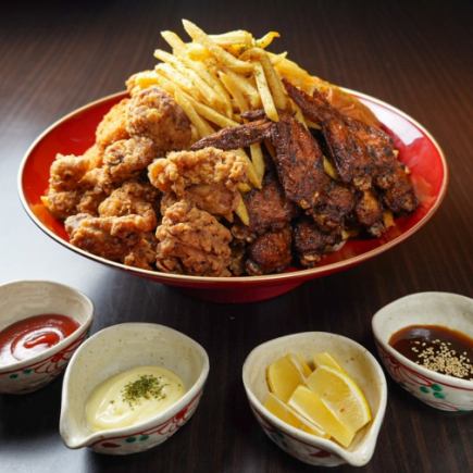 【食べ放題】お刺身3種盛り・赤身の肉寿司+51種類食べ放題+120分[飲放]⇒4500円金土祝前日+500円