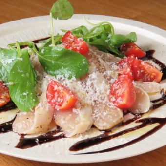 Free-range chicken carpaccio