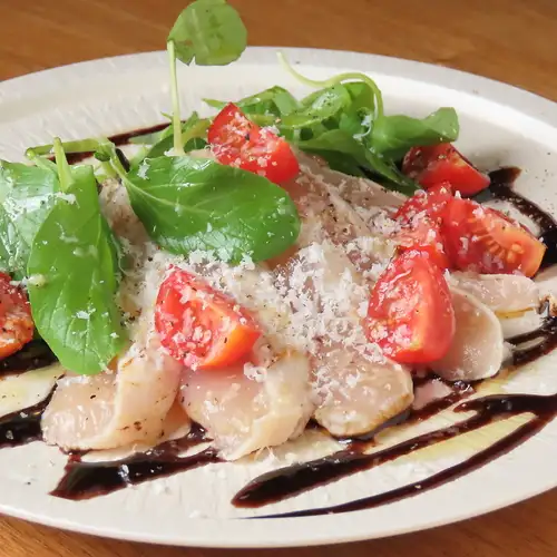 Free-range chicken carpaccio